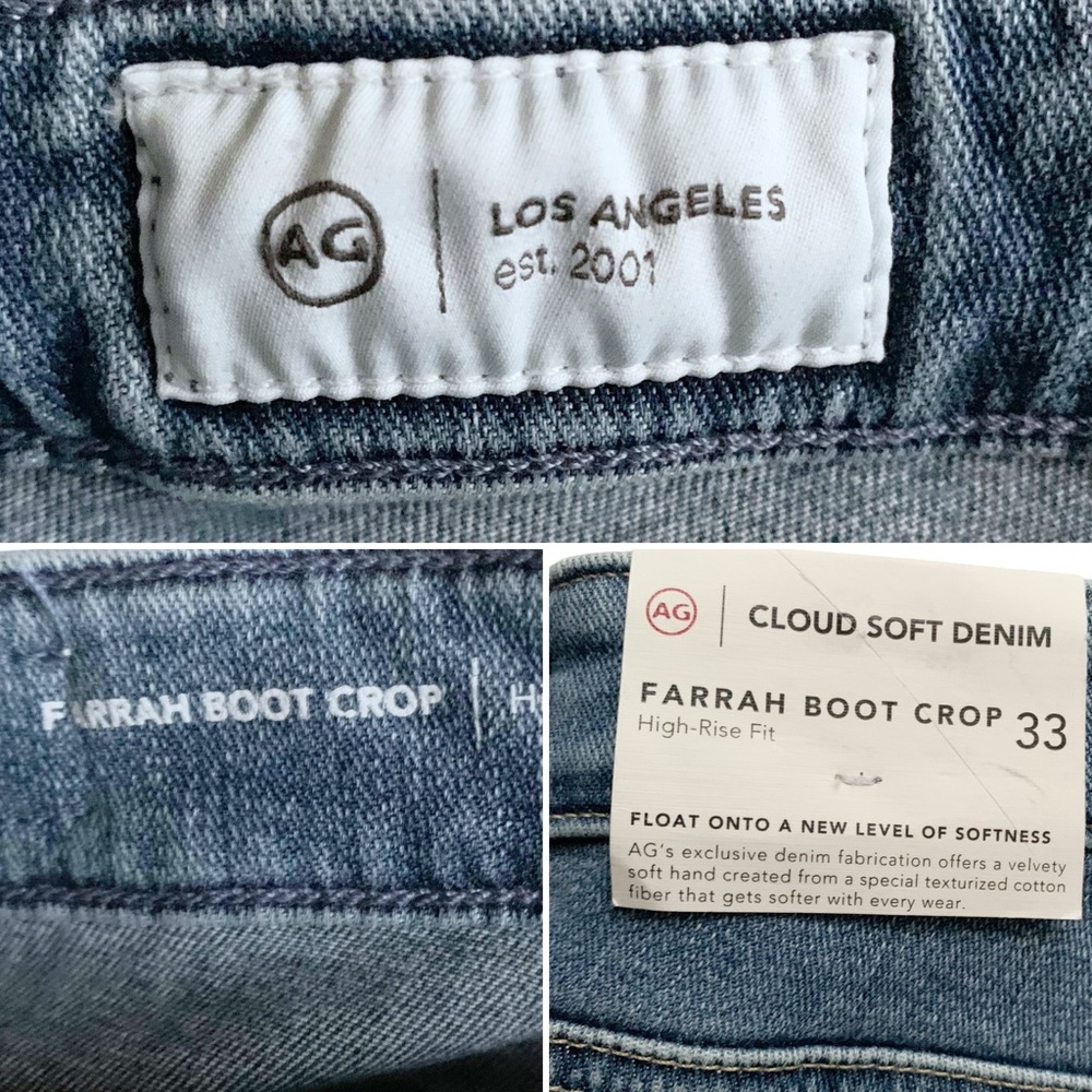 AG Farrah Boot Crop Jeans! Retail $225 - Picture 4 of 7